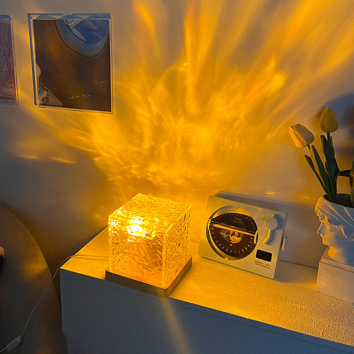 LED Kristalllampe – Farbwechsel, Feuer- & Polarlichteffekt