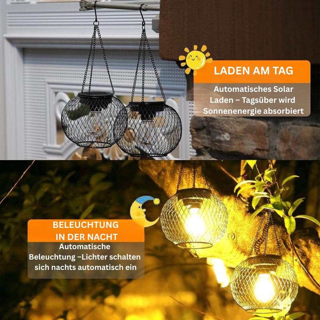Solar Gartenlaterne – Warmweiß, IP65, Dämmerungssensor