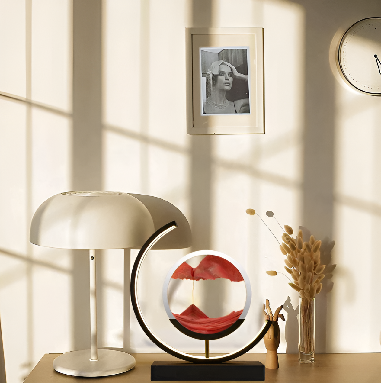 Serava - Sandlampe mit App- & Fernbedienung - Dimmbar mit 3 Lichtfarben