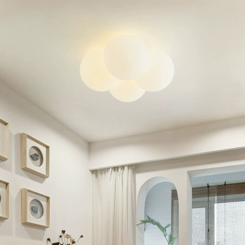 Moderne LED Deckenleuchte 42 cm – Wolkenblasen-Design für Wohnzimmer