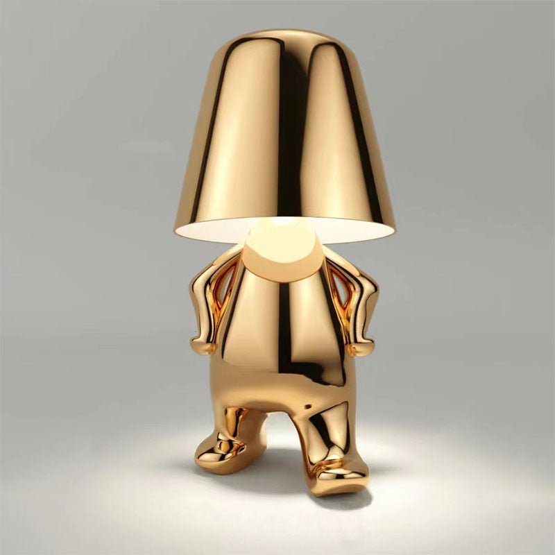 Goldene Tischlampe Kabellos – Dimmbar & Modern