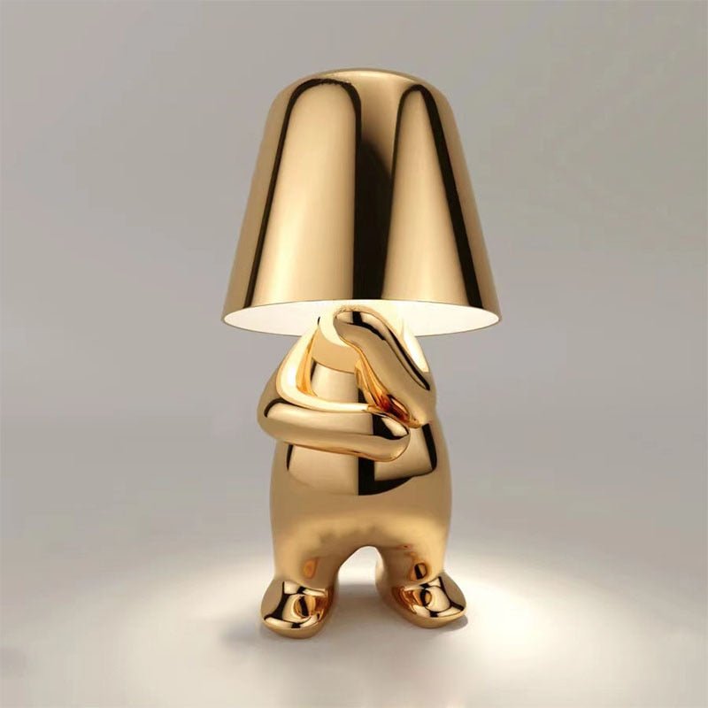 Goldene Tischlampe Kabellos – Dimmbar & Modern
