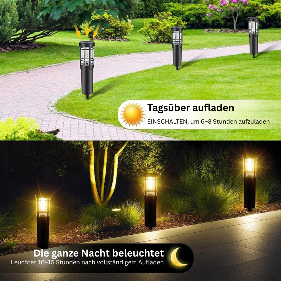 Solar Gartenlichter – 14h Leuchtdauer, IP65, Außen