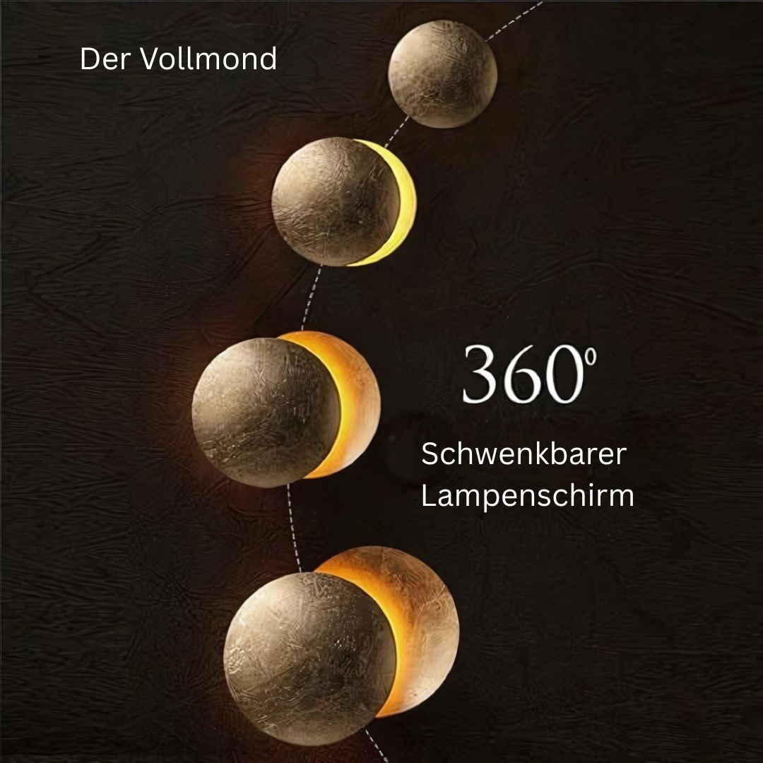 Goldene Eclipse LED-Wandleuchte – Moderne Drehbare Wandlampe