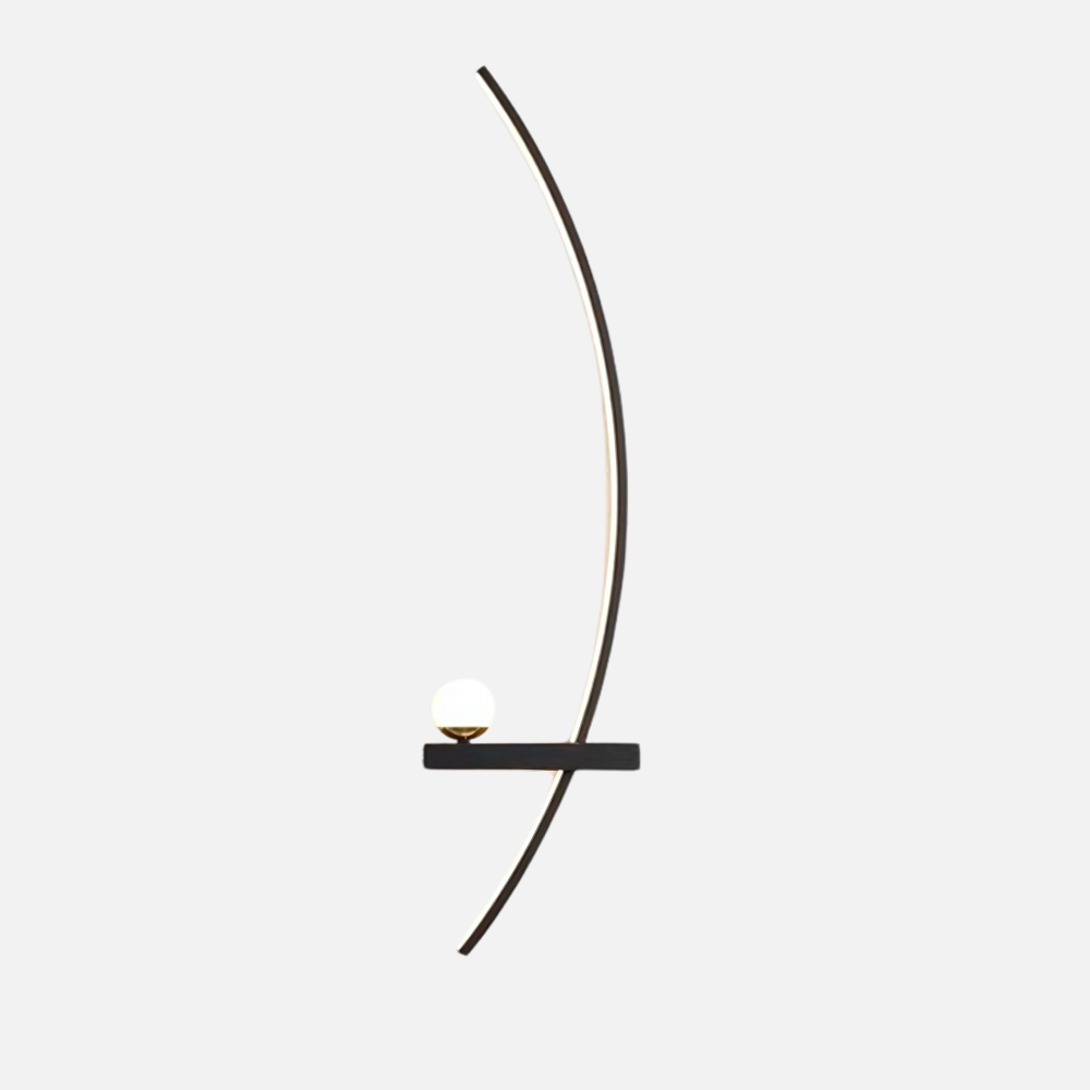 Minimalistische LED-Wandleuchte Schwarz mit 3 Beleuchtungsmodi