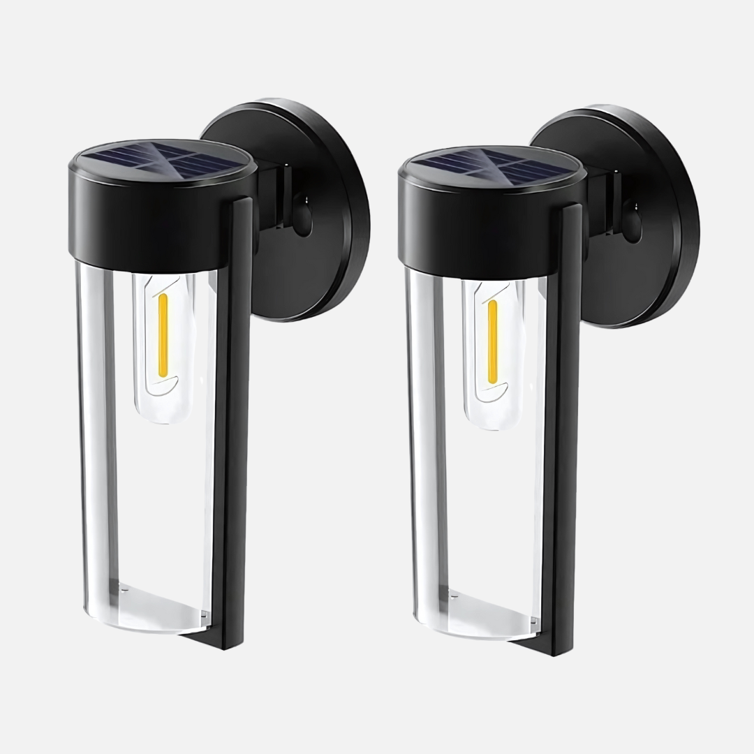 Solar Wandleuchte LED mit Automatischer Ein/Aus-Funktion und IP65 Wasserdichtigkeit