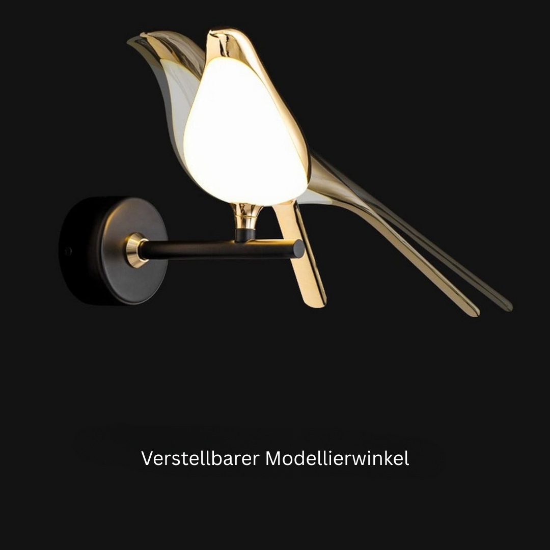 Moderne LED Vogel Wandleuchte Energiesparend Einfache Montage Innenleuchte
