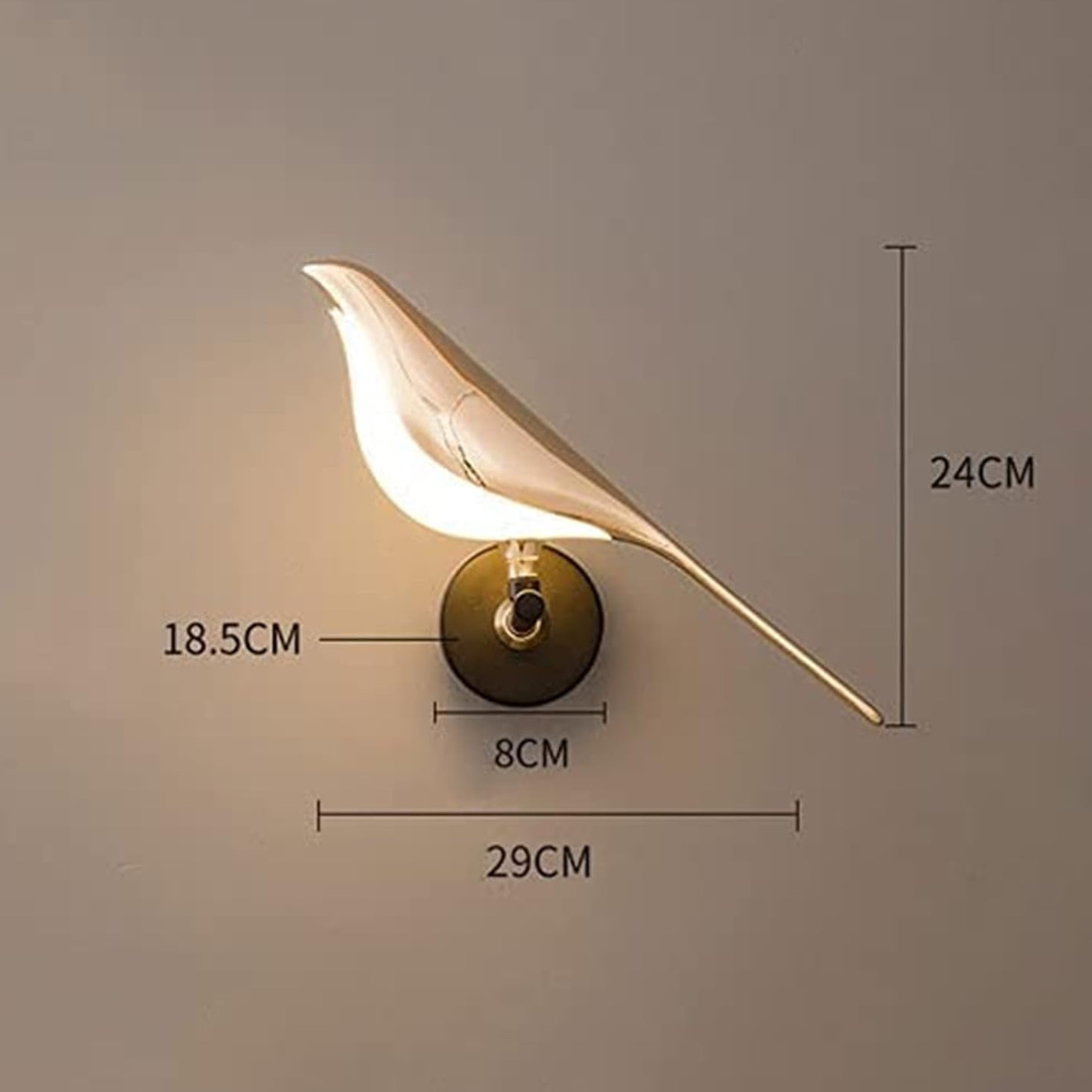 Moderne LED Vogel Wandleuchte Energiesparend Einfache Montage Innenleuchte