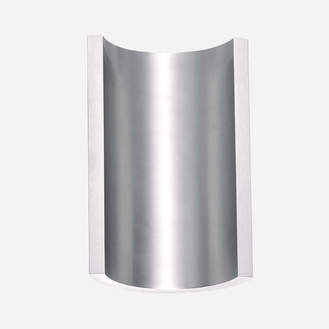 LED Außenwandleuchte Satin-Aluminium 5 Zoll 2-flammig Dimmbar