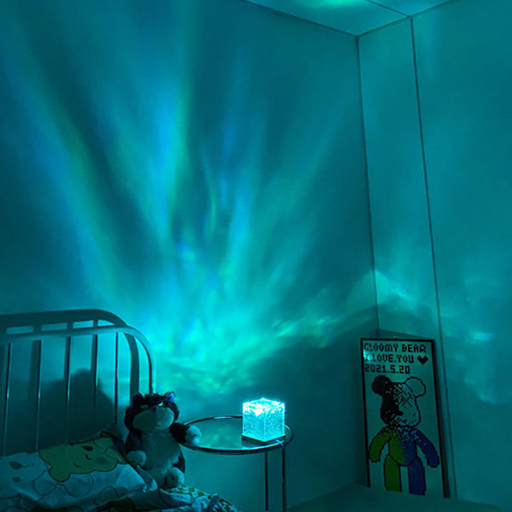 LED Kristalllampe – Farbwechsel, Feuer- & Polarlichteffekt