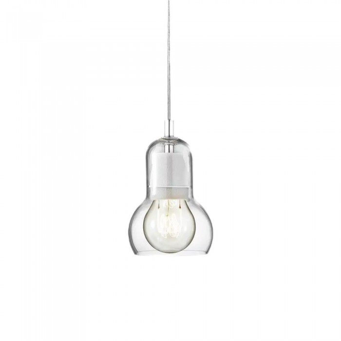 Retro Glas Pendelleuchte – E27, Ø11–18 cm, Klar/Amber/Rauch