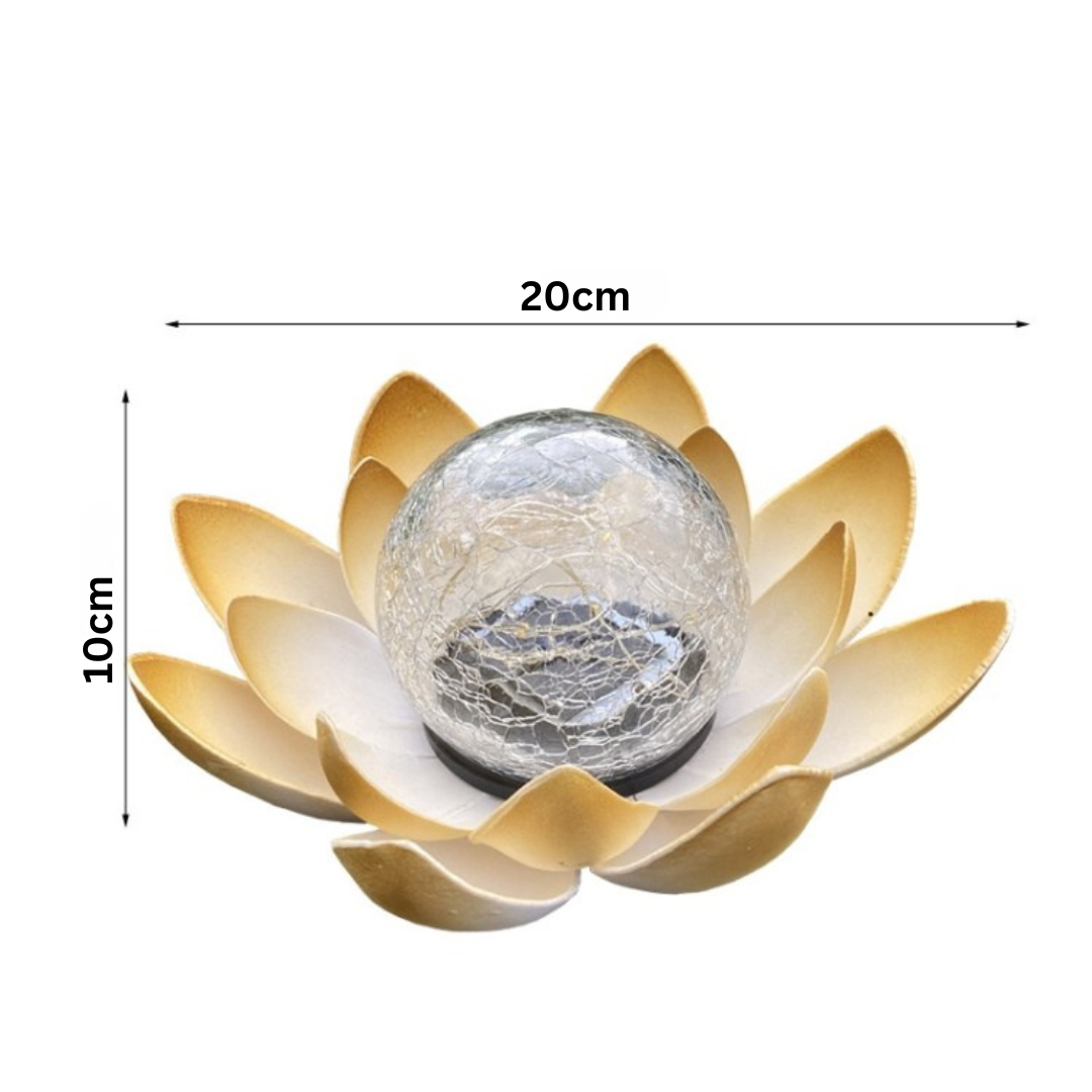 Solarbetriebene Lotusblumen-Außenlampe für Garten – IP44 Wasserdicht