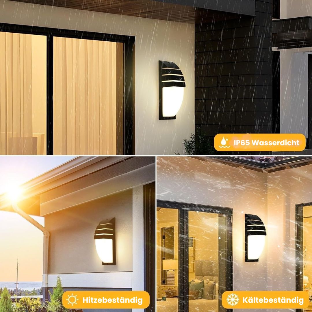 Außenwandleuchte aus Aluminium mit 6W LED und Diffusor – Graphitgrau