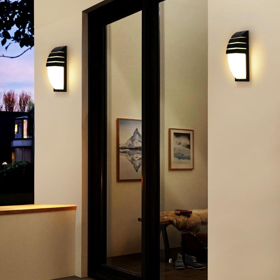 Außenwandleuchte aus Aluminium mit 6W LED und Diffusor – Graphitgrau