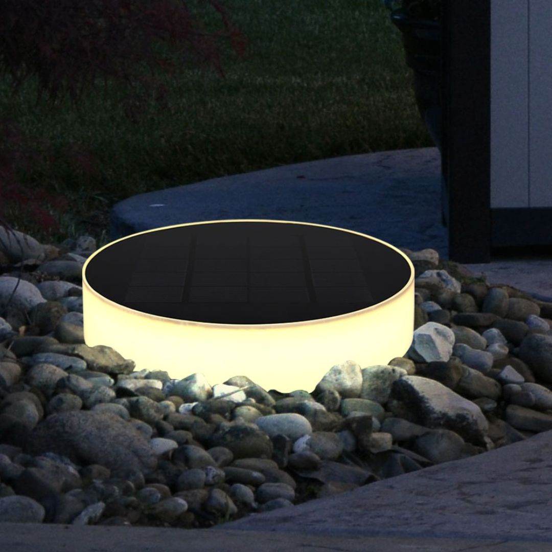 Solar-LED-Gartenleuchte mit Erdspieß Schwarz Außenlampe