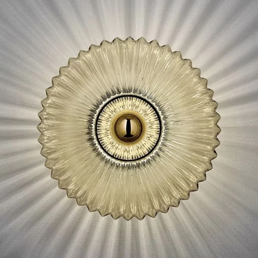 Retro Glas-Wandleuchte Rauchgrau LED E27 Warmweiß