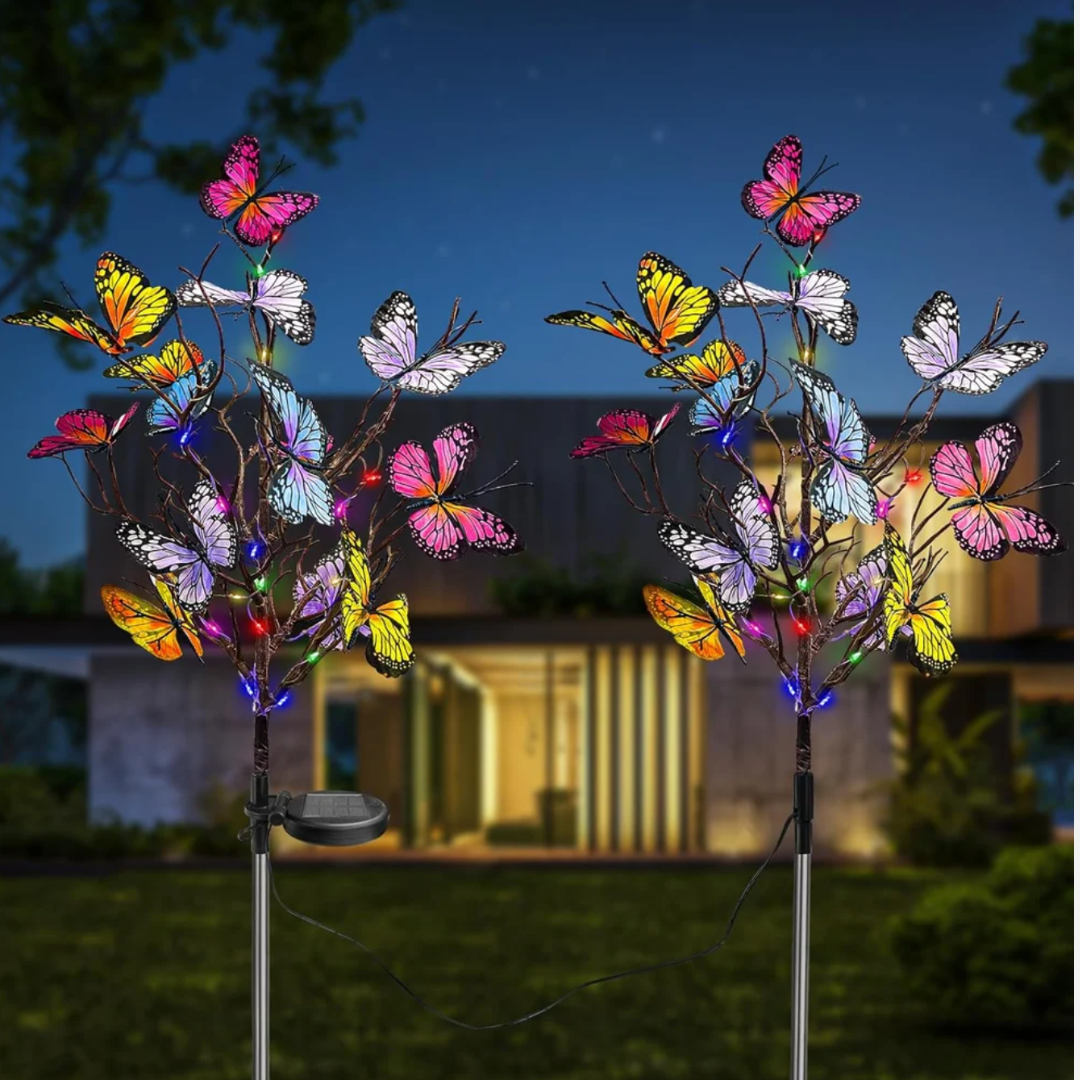 Solar Gartenlichter in Schmetterlingsform – Wetterfest, Energieeffizient