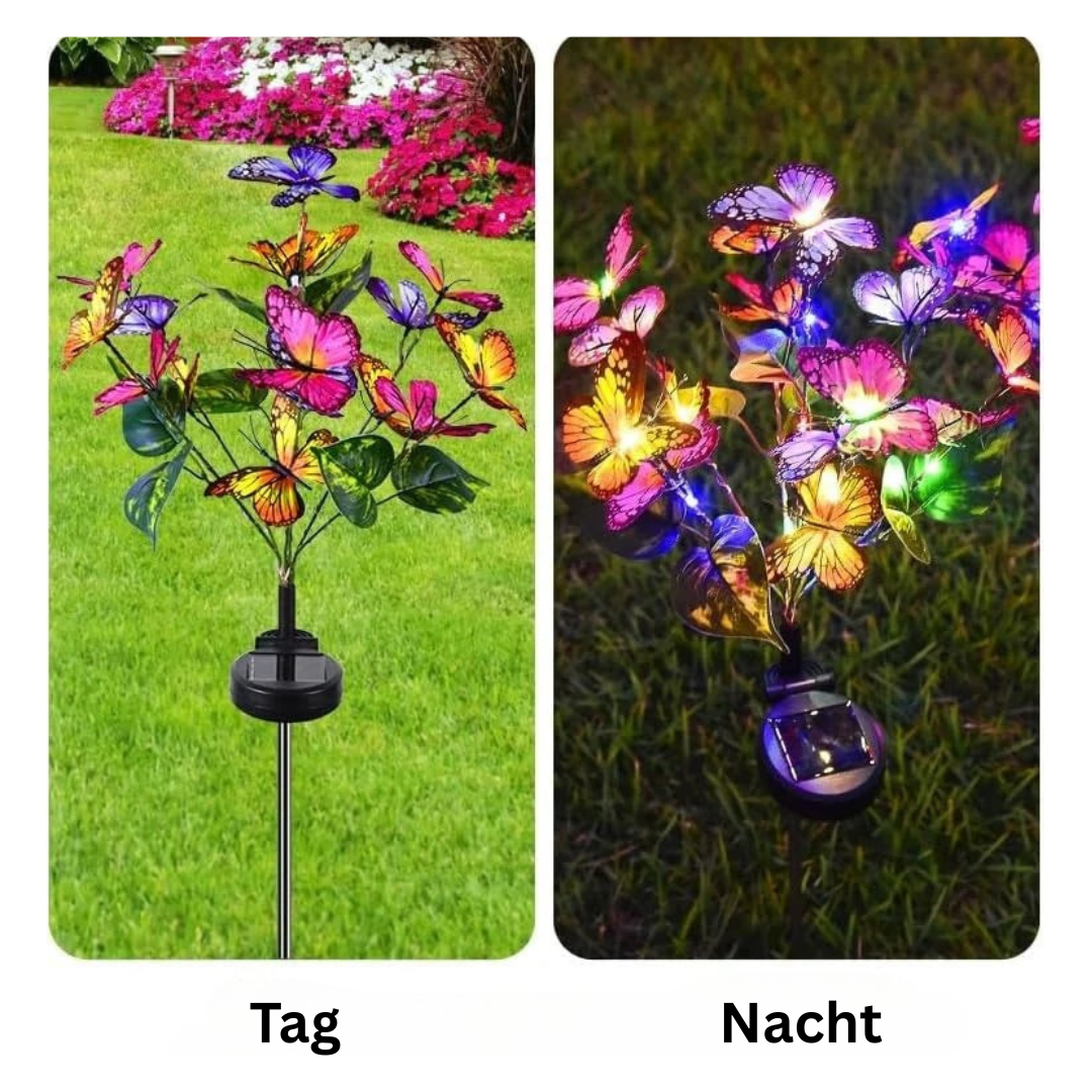 Solar Gartenlichter in Schmetterlingsform – Wetterfest, Energieeffizient
