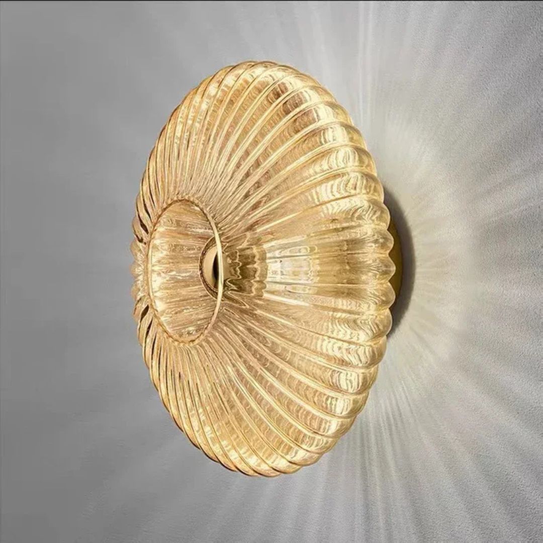 Retro Glas-Wandleuchte Rauchgrau LED E27 Warmweiß