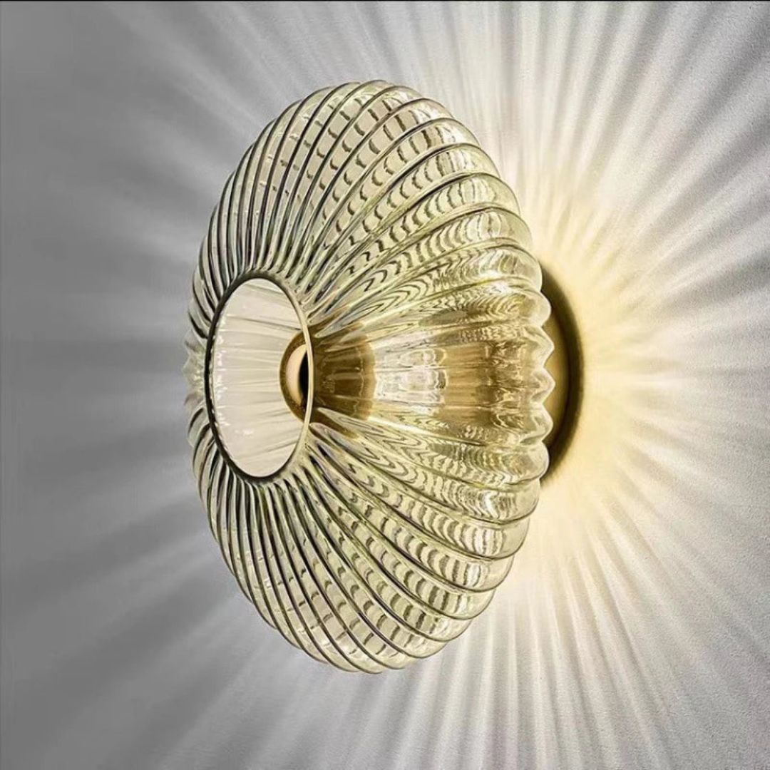 Retro Glas-Wandleuchte Rauchgrau LED E27 Warmweiß