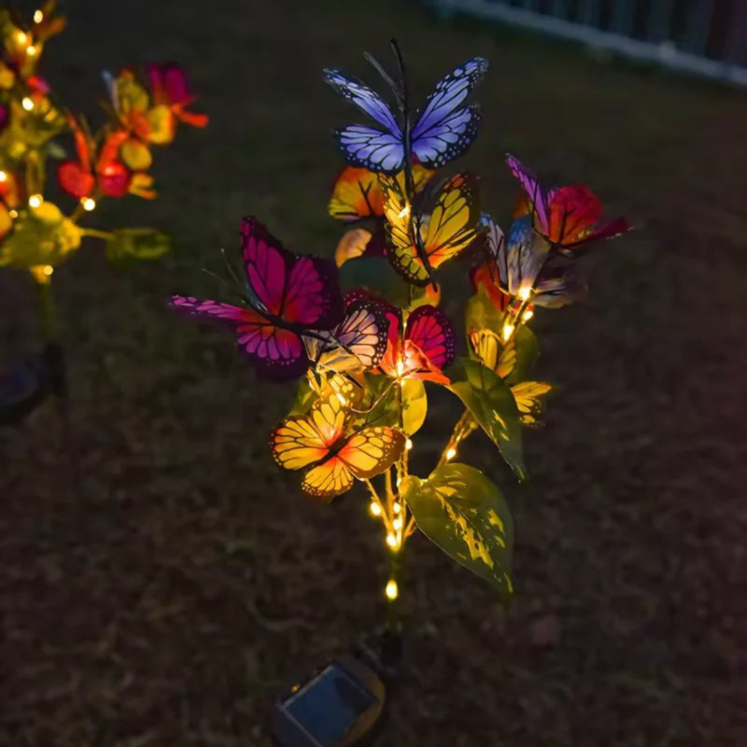 Solar Gartenlichter in Schmetterlingsform – Wetterfest, Energieeffizient