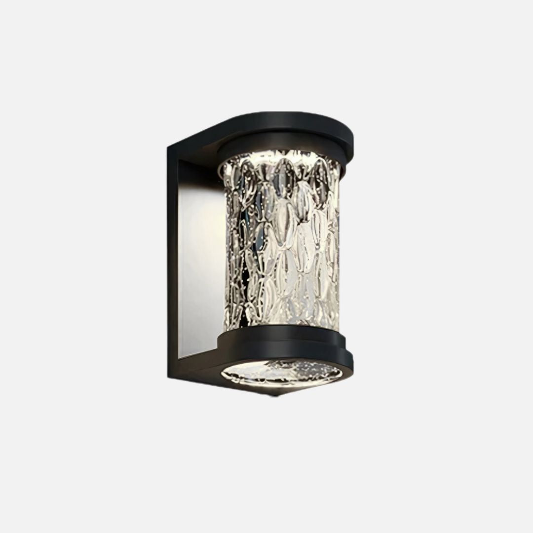 Außenwandleuchte IP65 LED Kristalleffekt Edelstahl Lampe