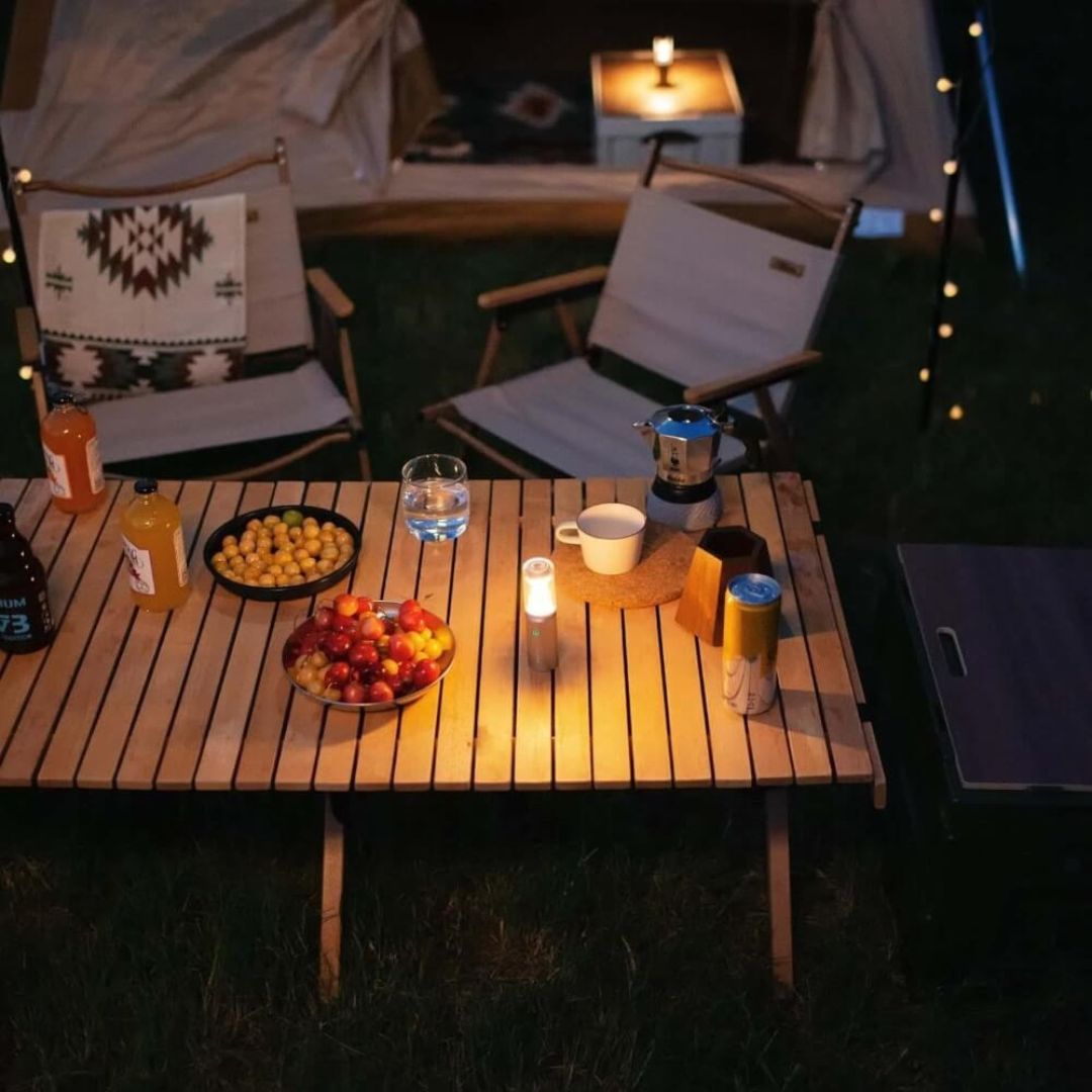 3-in-1 Wiederaufladbare Campinglaterne mit Taschenlampe & Ambientebeleuchtung