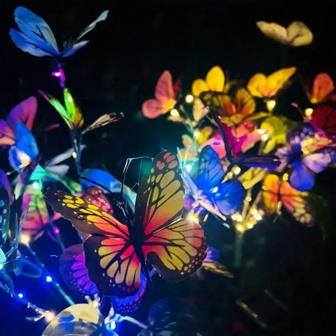 Solar Gartenlichter in Schmetterlingsform – Wetterfest, Energieeffizient