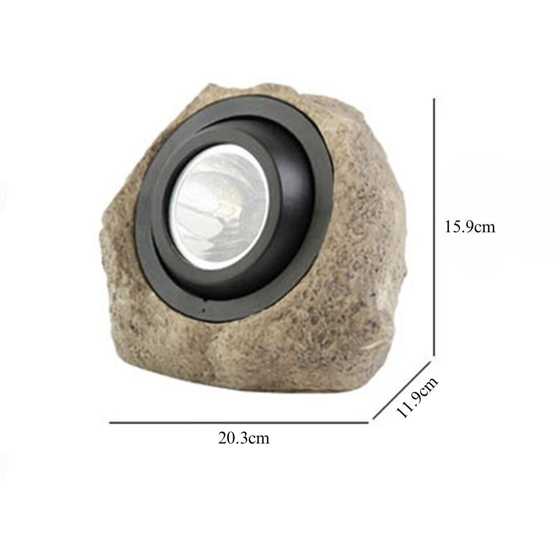 Solar-Felsenleuchte LED Außenstrahler Wasserdicht IP65 – Warmweiß