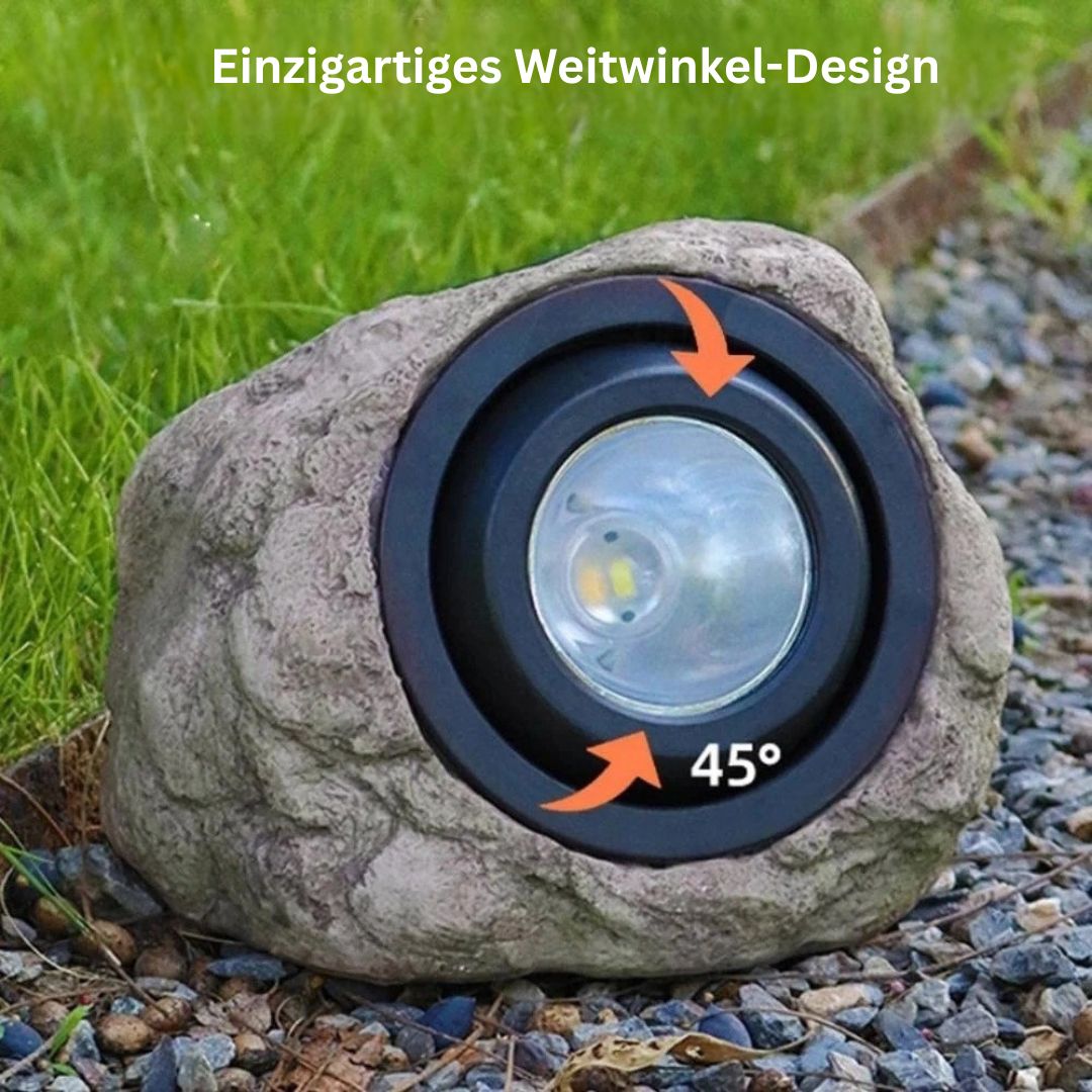 Solar-Felsenleuchte LED Außenstrahler Wasserdicht IP65 – Warmweiß