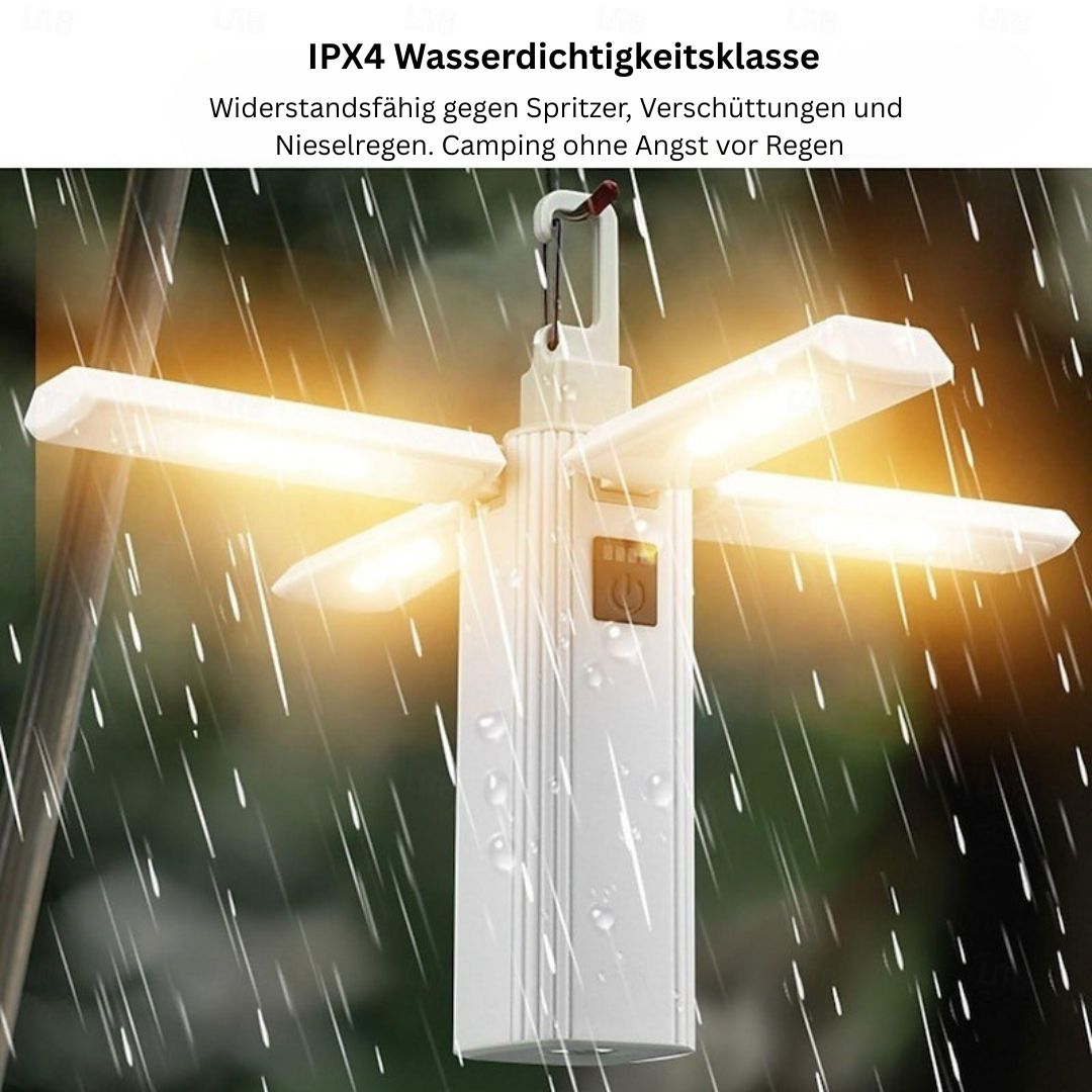 3-in-1 Campinglicht USB Wiederaufladbare Zeltlaterne mit Handy-Ladegerät