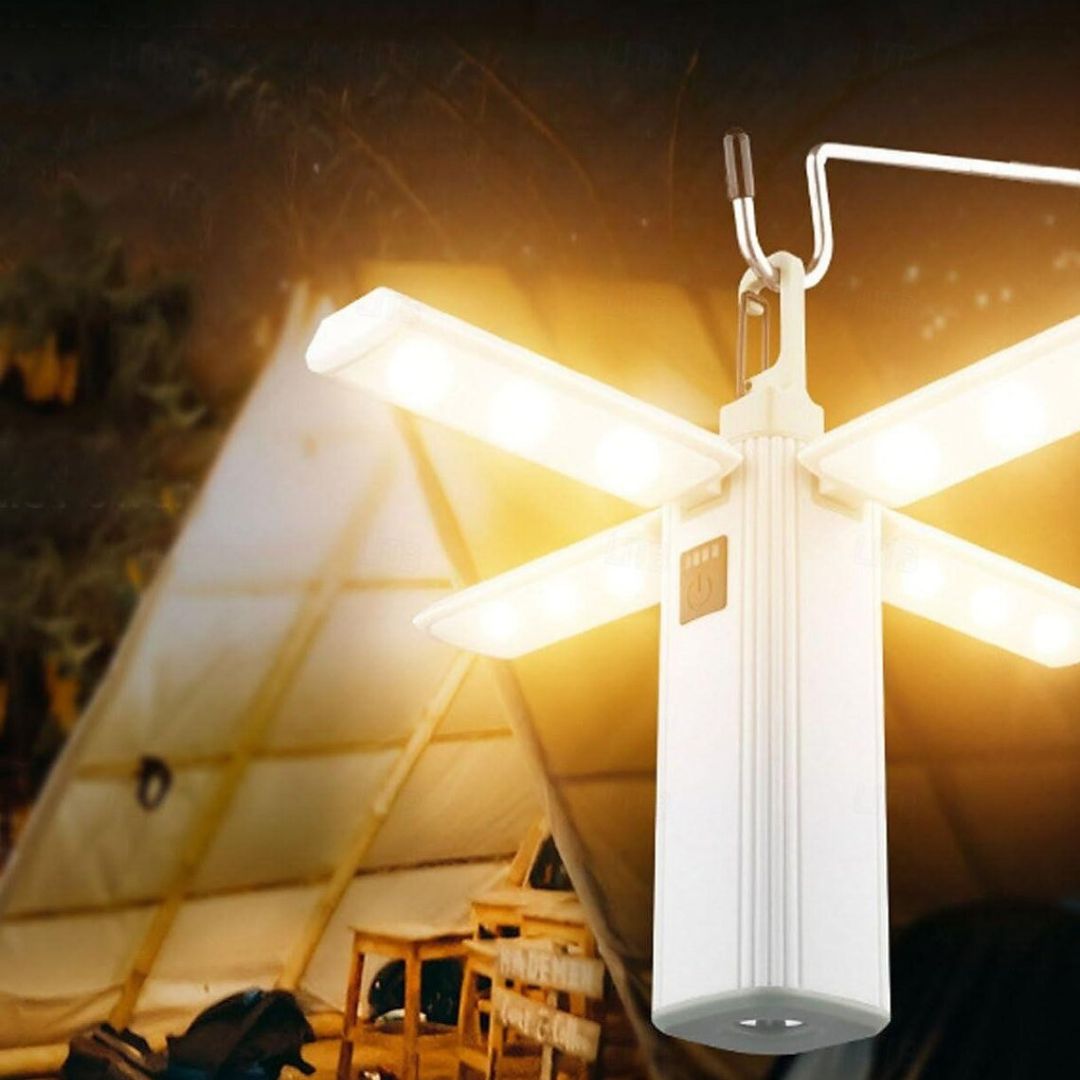 3-in-1 Campinglicht USB Wiederaufladbare Zeltlaterne mit Handy-Ladegerät