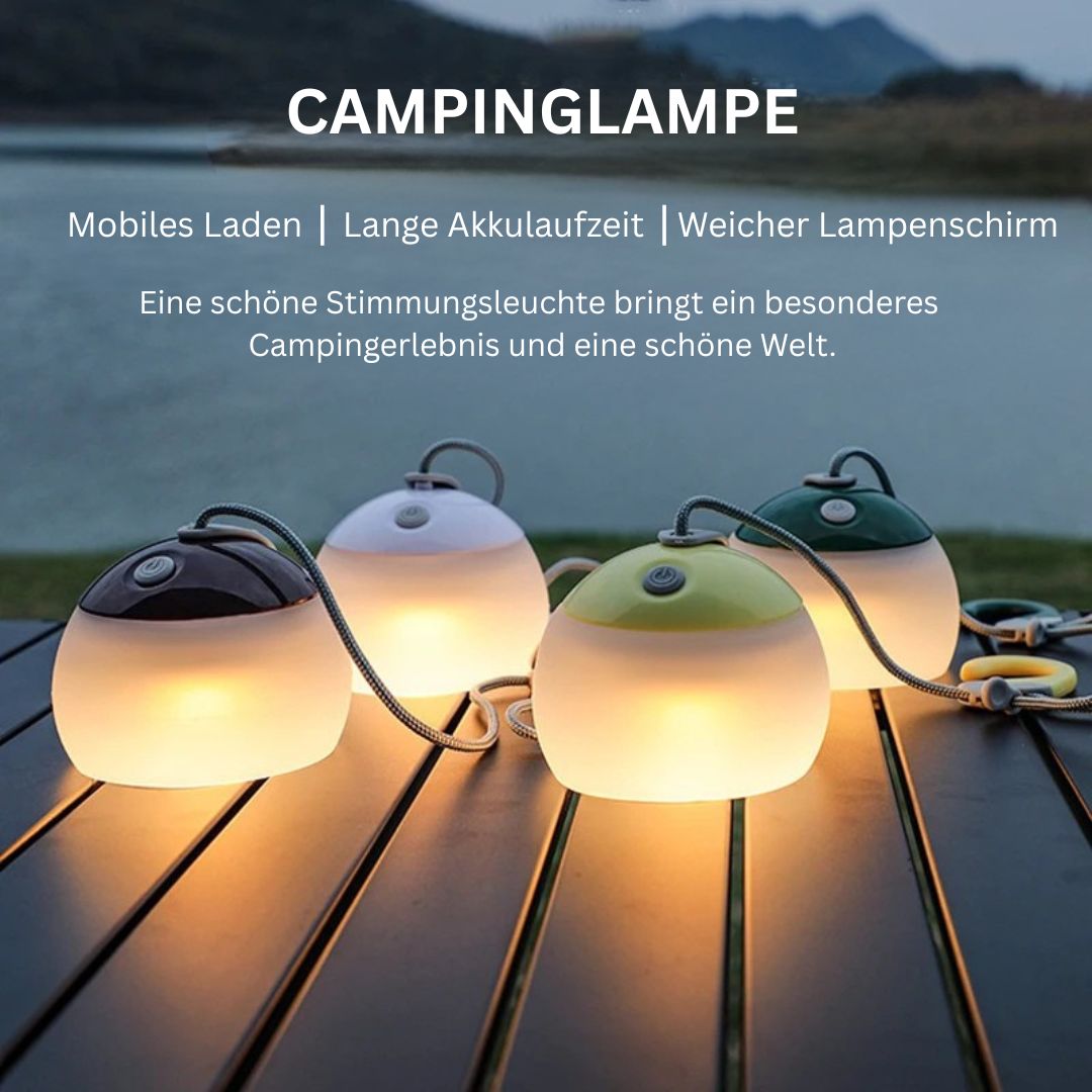 Outdoor-Campinglampe mit verstellbarem Seil und warmen und kalten LED-Modi