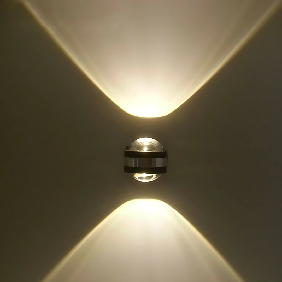 LED-Wandleuchte Auf/Ab Spotlight für Flure Silber Aluminium