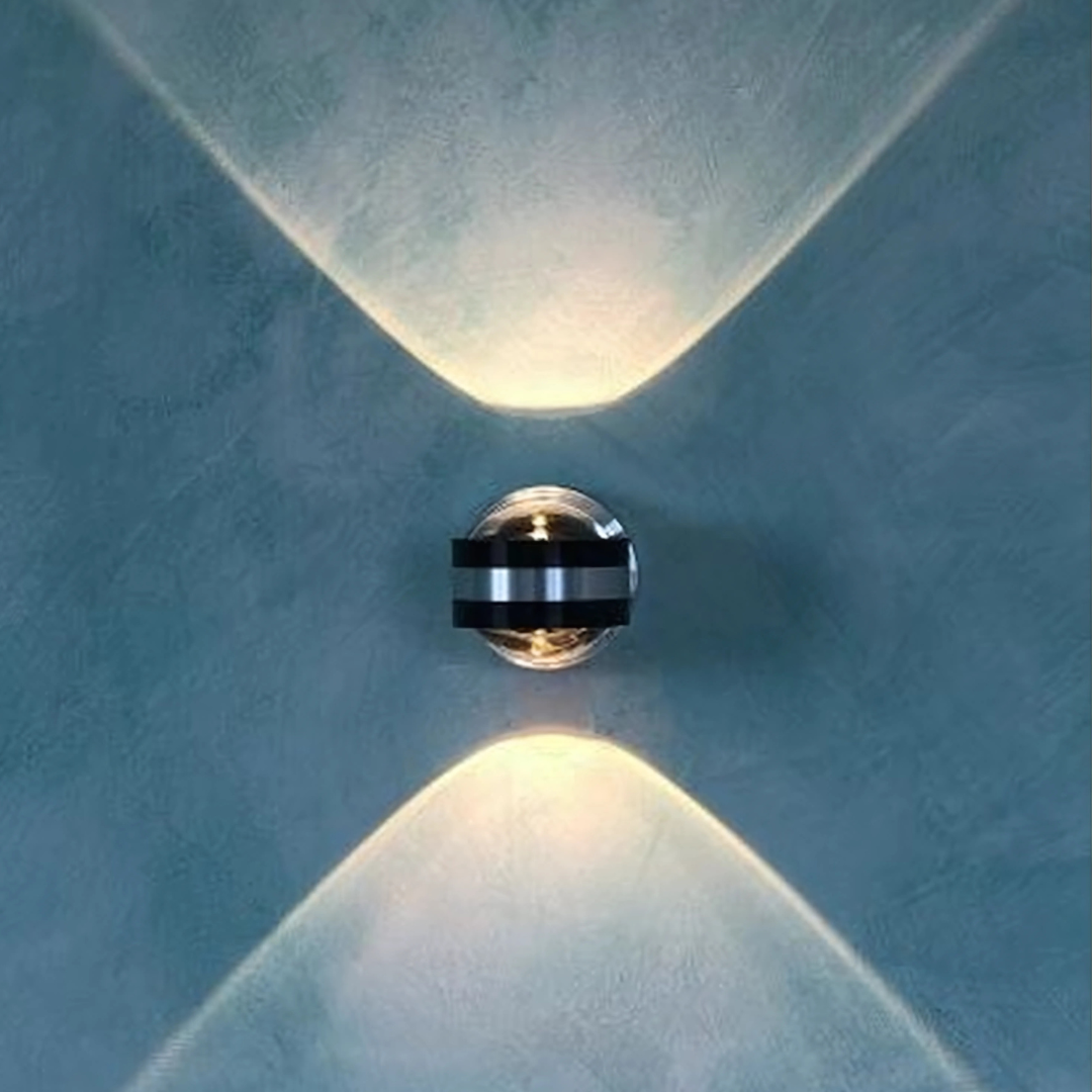LED-Wandleuchte Auf/Ab Spotlight für Flure Silber Aluminium