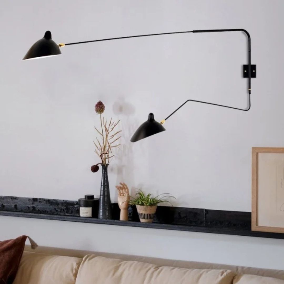 Duckbill Wandleuchte – Verstellbar, E14, Schwarz/Weiß