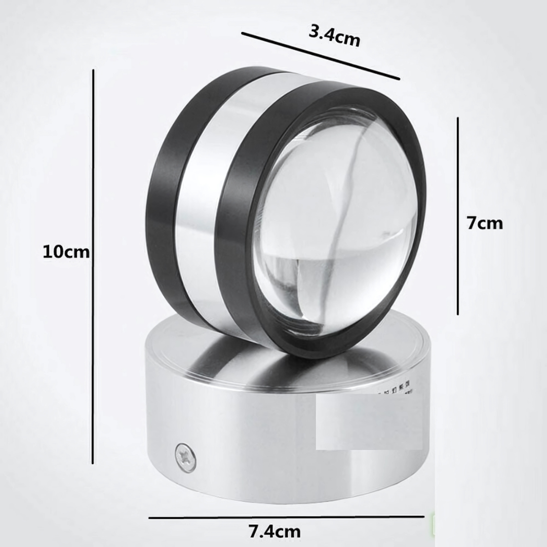 LED-Wandleuchte Auf/Ab Spotlight für Flure Silber Aluminium