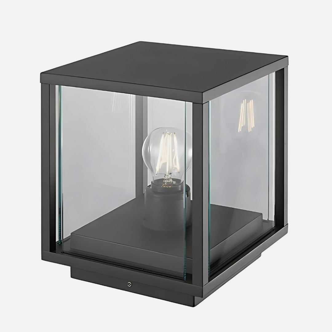 Elegante Außenwandleuchte aus Aluminium mit E27 Fassung – Dunkelgrau