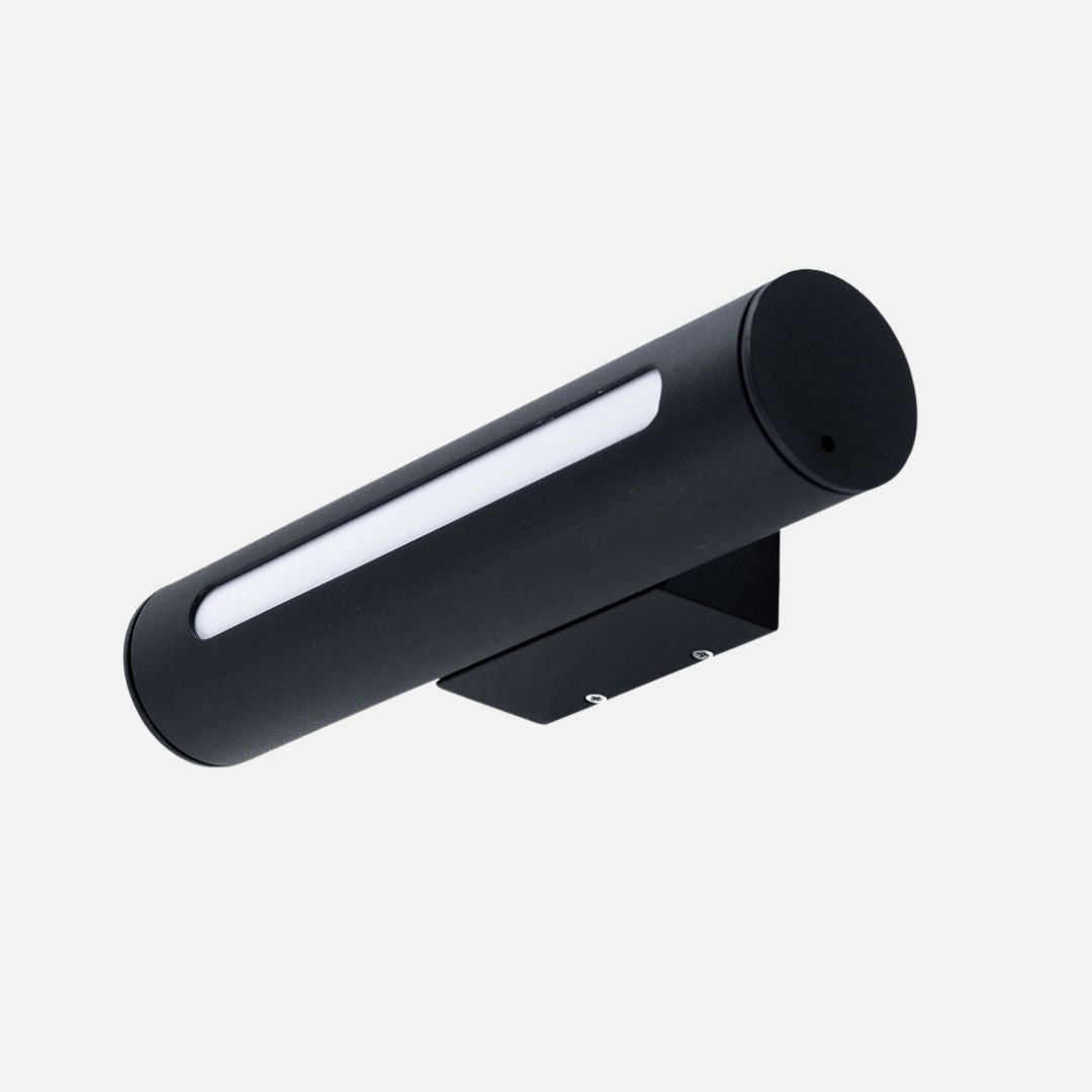 LED-Außenwandleuchte Schwarz IP44 Warmweiß