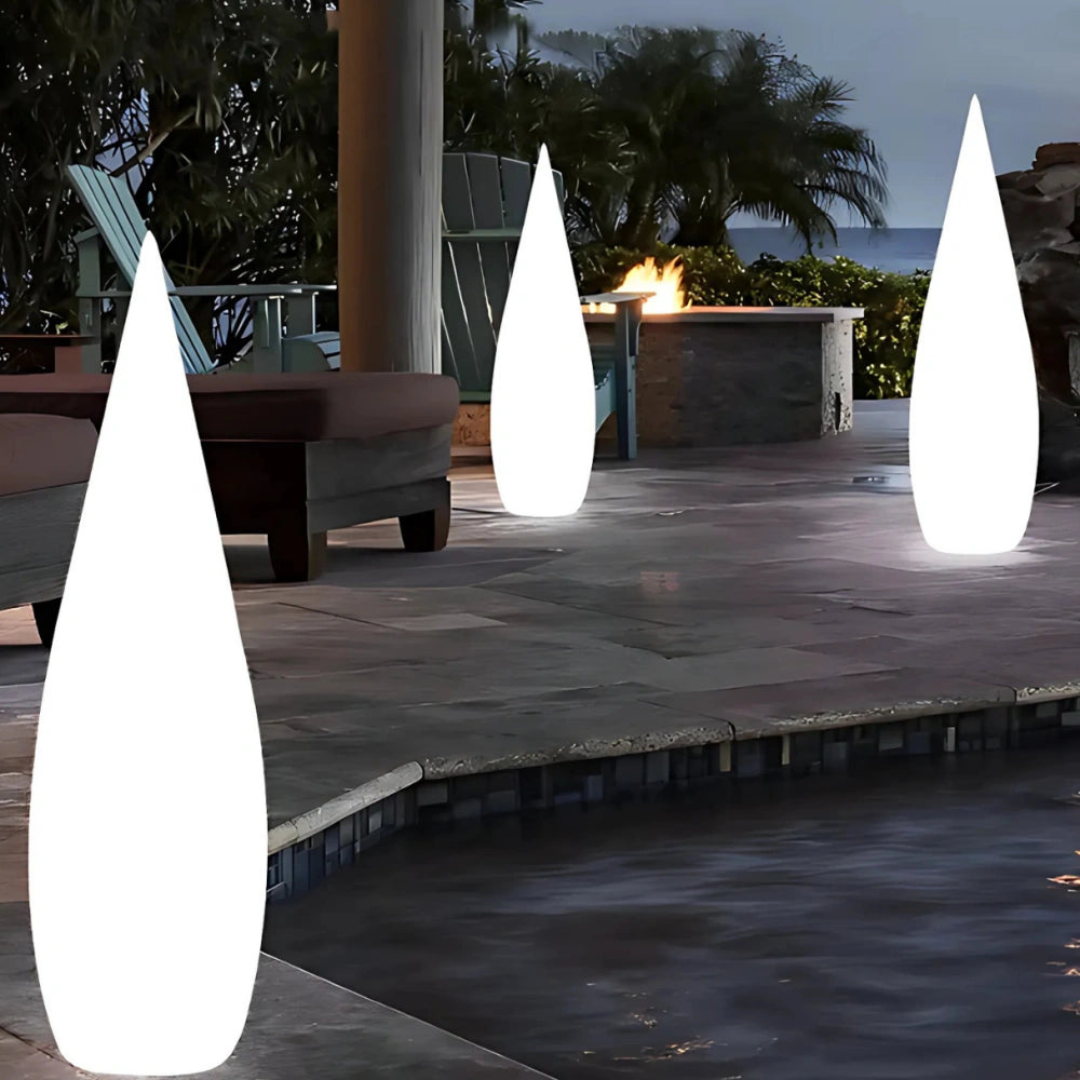 Wetterfeste Außenleuchte mit RGB-Farben und Fernbedienung – Dimmbar, Solar/USB