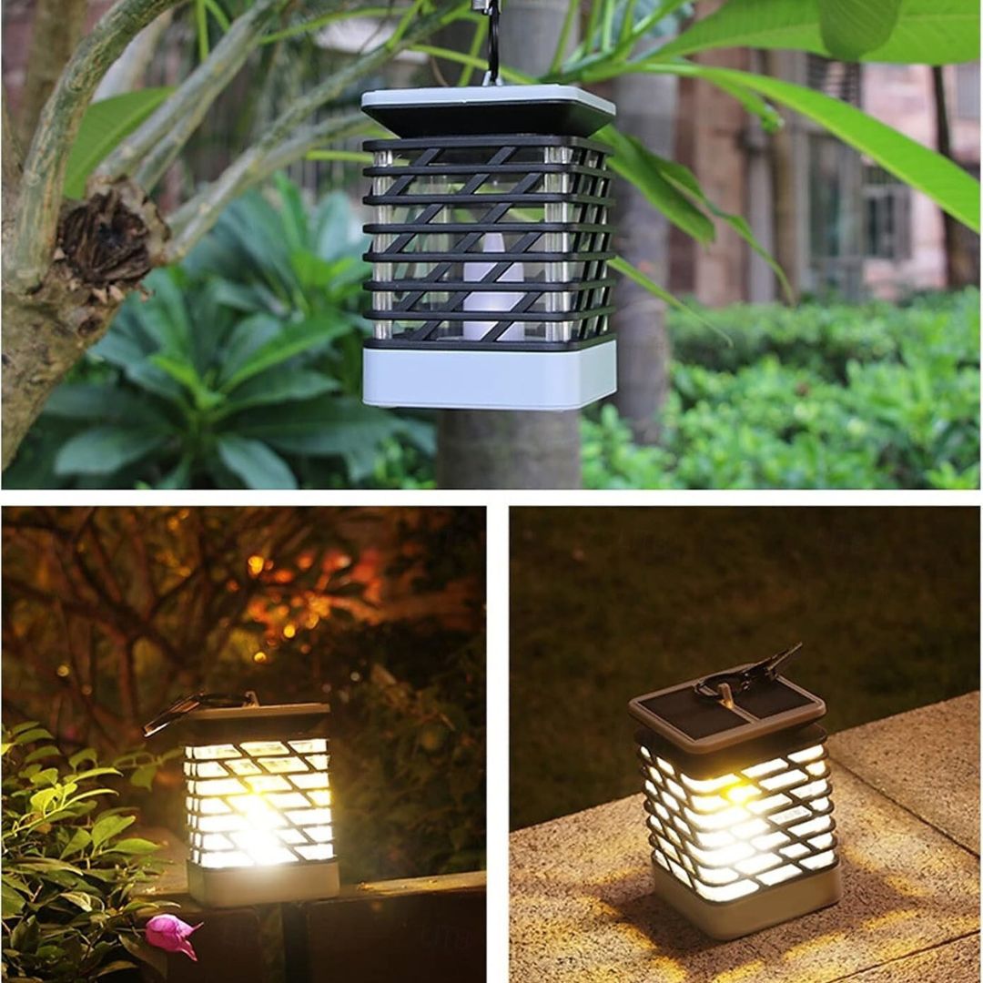 Solar LED Laternenlichter Außen Wasserdicht Warmweiß