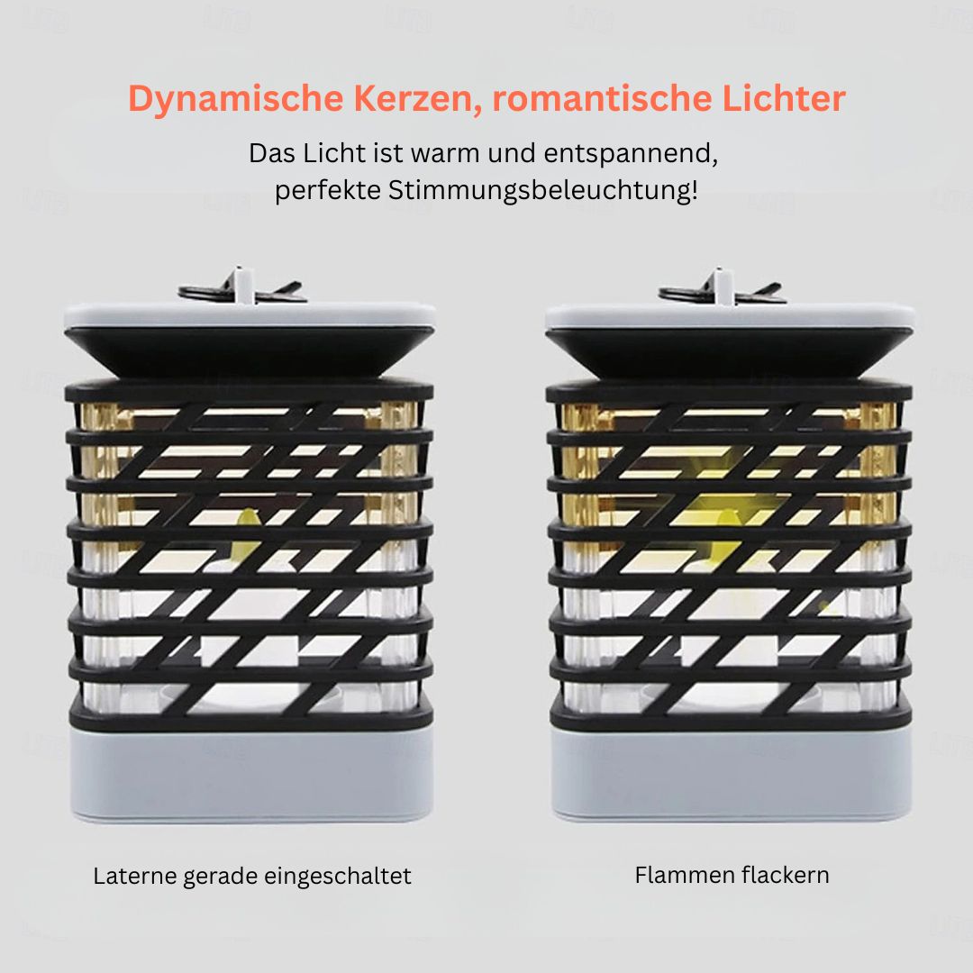 Solar LED Laternenlichter Außen Wasserdicht Warmweiß