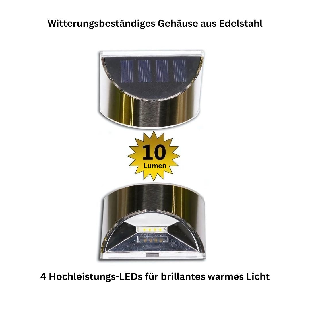 LED-Außenwandleuchte aus Edelstahl wasserdicht IP65 für Terrassen & Balkone