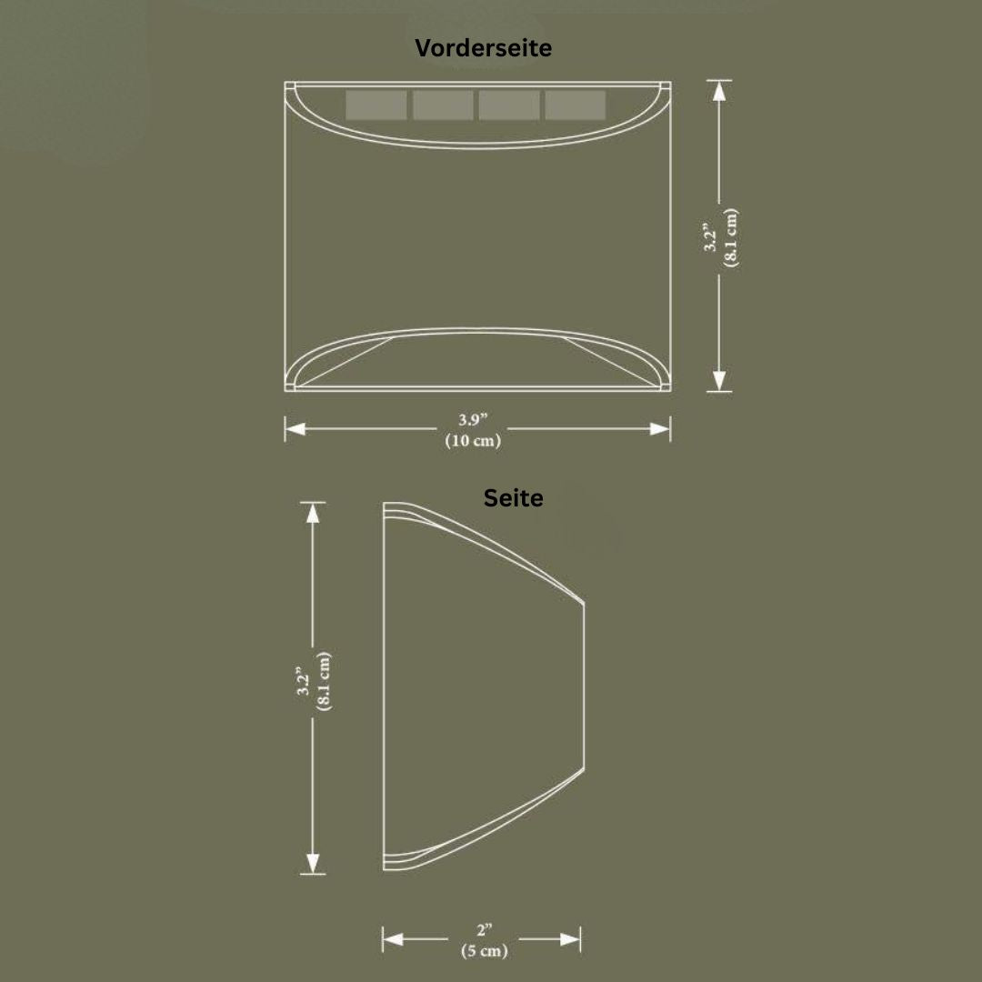 LED-Außenwandleuchte aus Edelstahl wasserdicht IP65 für Terrassen & Balkone