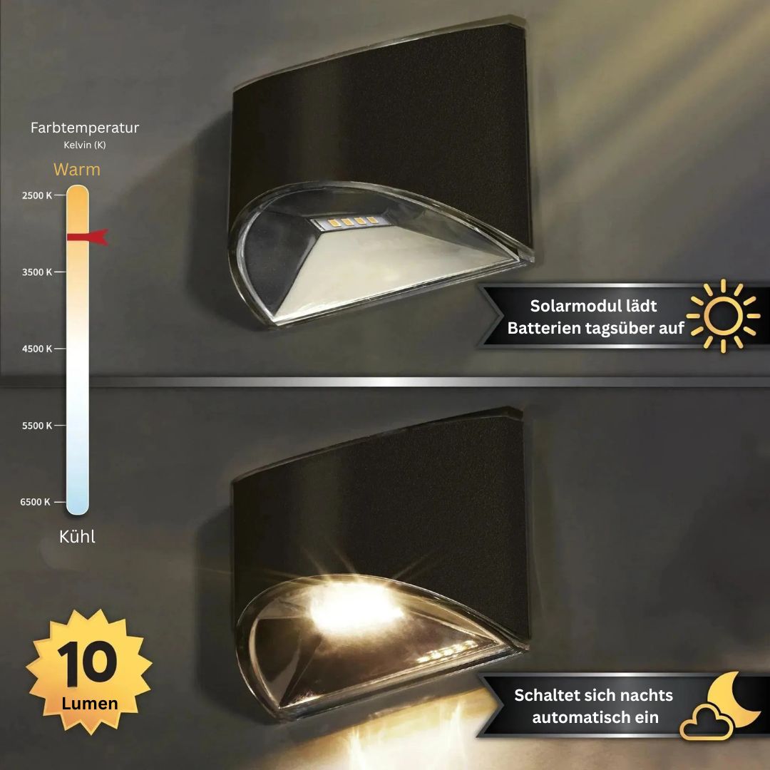 LED-Außenwandleuchte aus Edelstahl wasserdicht IP65 für Terrassen & Balkone