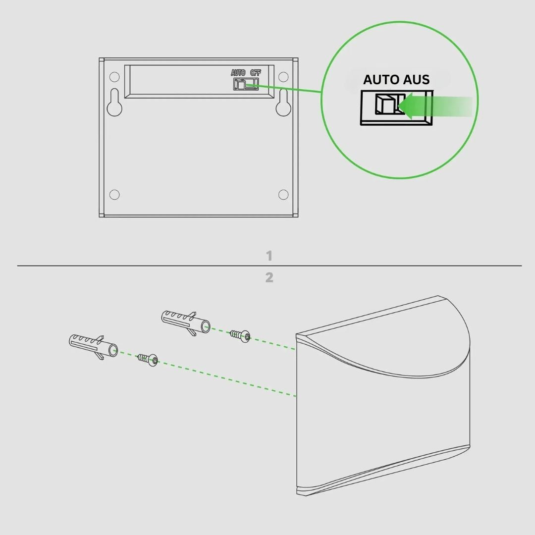 LED-Außenwandleuchte aus Edelstahl wasserdicht IP65 für Terrassen & Balkone