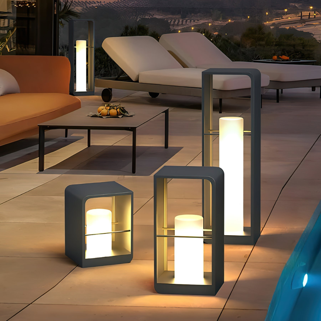 Wetterfeste LED Gartenlaterne für draußen mit warmweißem Licht – Edelstahl