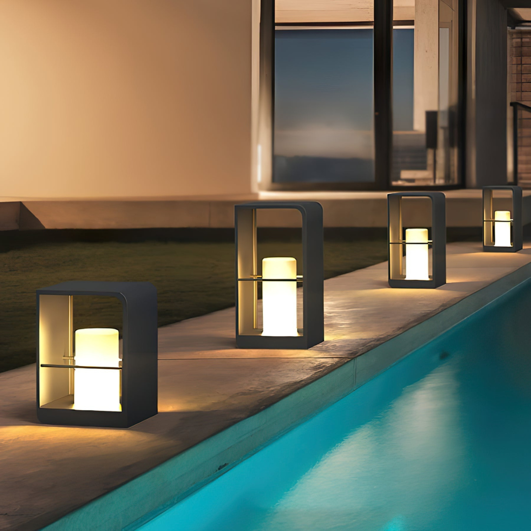 Wetterfeste LED Gartenlaterne für draußen mit warmweißem Licht – Edelstahl