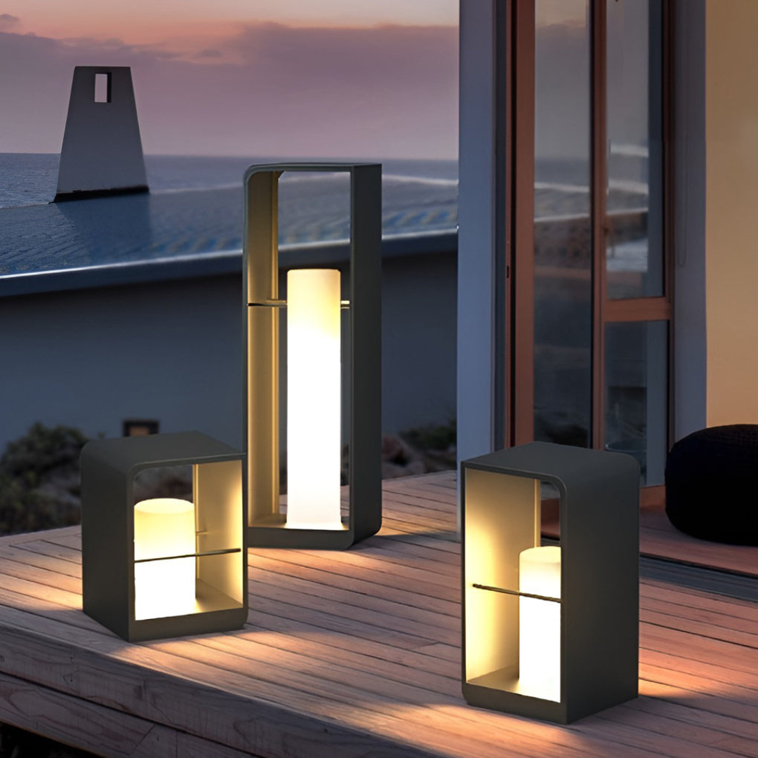 Wetterfeste LED Gartenlaterne für draußen mit warmweißem Licht – Edelstahl