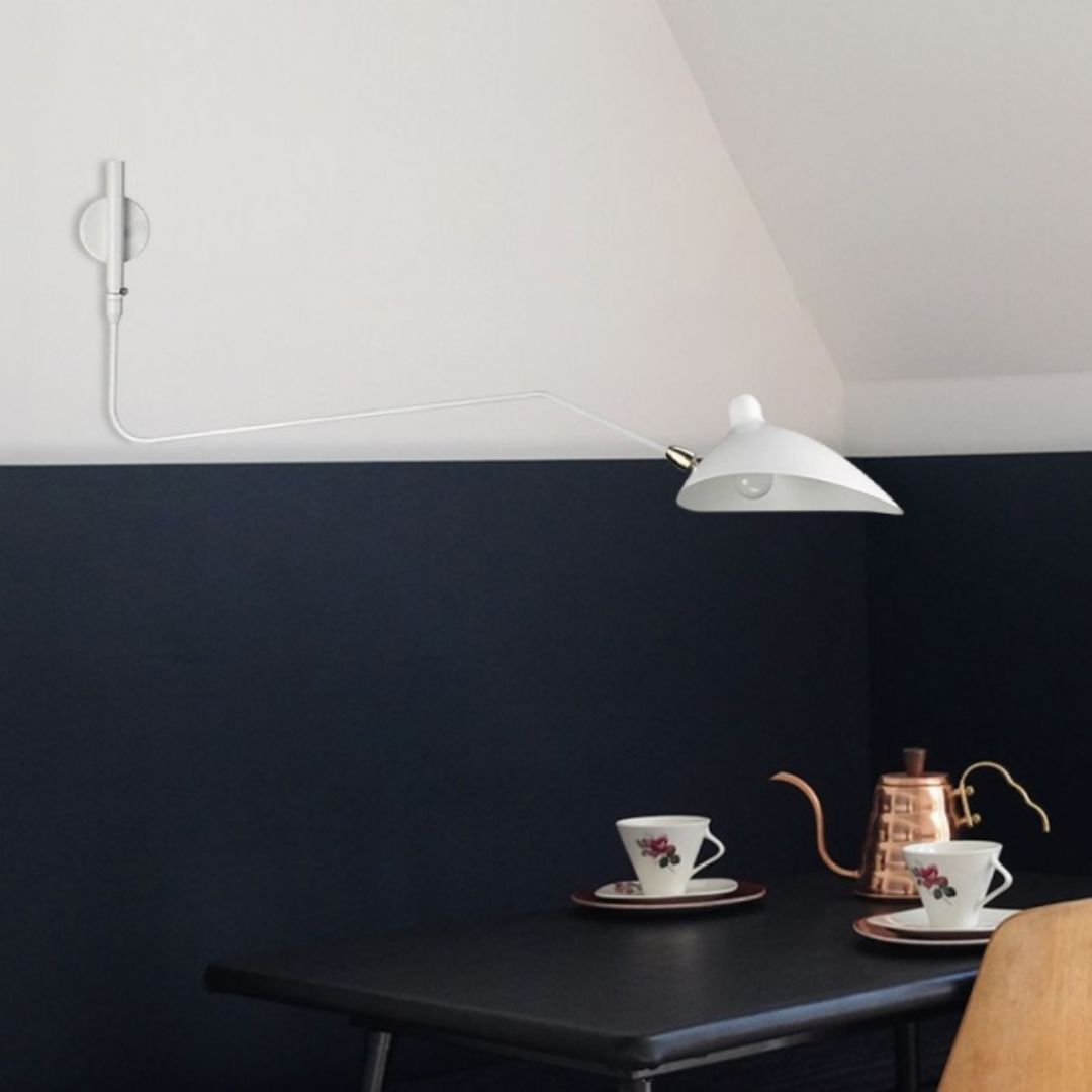 Duckbill Wandleuchte – Verstellbar, E14, Schwarz/Weiß